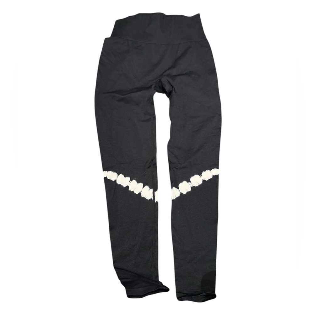 Women’s Pink Black Leggings with White Tie-Dye Accent VS medium pant